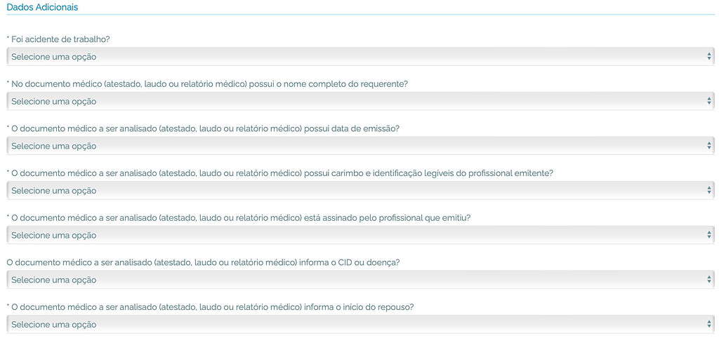 formulario auxilio doenca do inss