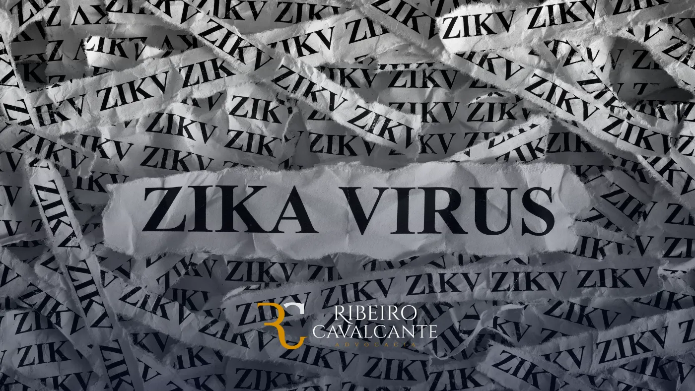 Texto rasgado destacando o termo 'Zika Vírus'