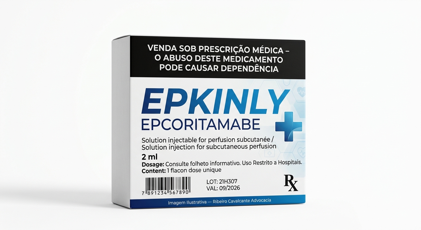 Medicamento epkinly 1778934921 Caixa do medicamento epkinly (epcoritamabe) em embalagem farmacêutica brasileira conforme rdc 768/2022 da anvisa — fabricado por ribeiro cavalcante advocacia
