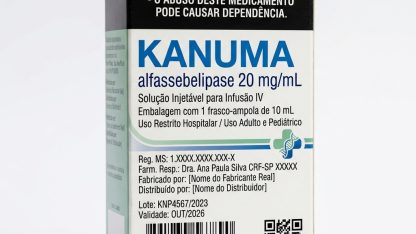 Medicamento kanuma 1778427286 Caixa do medicamento kanuma (alfassebelipase) em embalagem farmacêutica brasileira conforme rdc 768/2022 da anvisa — fabricado por ribeiro cavalcante advocacia
