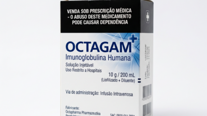 Medicamento octagam 1779107710 Caixa do medicamento octagam (imunoglobulina humana) em embalagem farmacêutica brasileira conforme rdc 768/2022 da anvisa — fabricado por ribeiro cavalcante advocacia