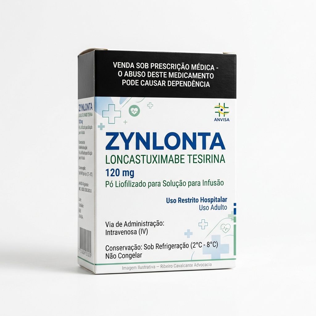 Medicamento zynlonta 1778870080 Caixa do medicamento zynlonta (loncastuximabe tesirina) em embalagem farmacêutica brasileira conforme rdc 768/2022 da anvisa — fabricado por ribeiro cavalcante advocacia