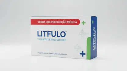 Caixa do medicamento litfulo (tosilato de ritlecitinibe) em embalagem farmacêutica brasileira conforme rdc 768/2022 da anvisa