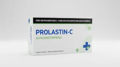Caixa do medicamento prolastin-c (alfa1antitripsina) em embalagem farmacêutica brasileira conforme rdc 768/2022 da anvisa — fabricado por ribeiro cavalcante advocacia
