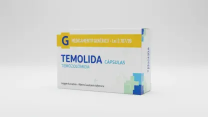Caixa do medicamento temolida cápsulas (temozolomida) em embalagem farmacêutica brasileira conforme rdc 768/2022 da anvisa