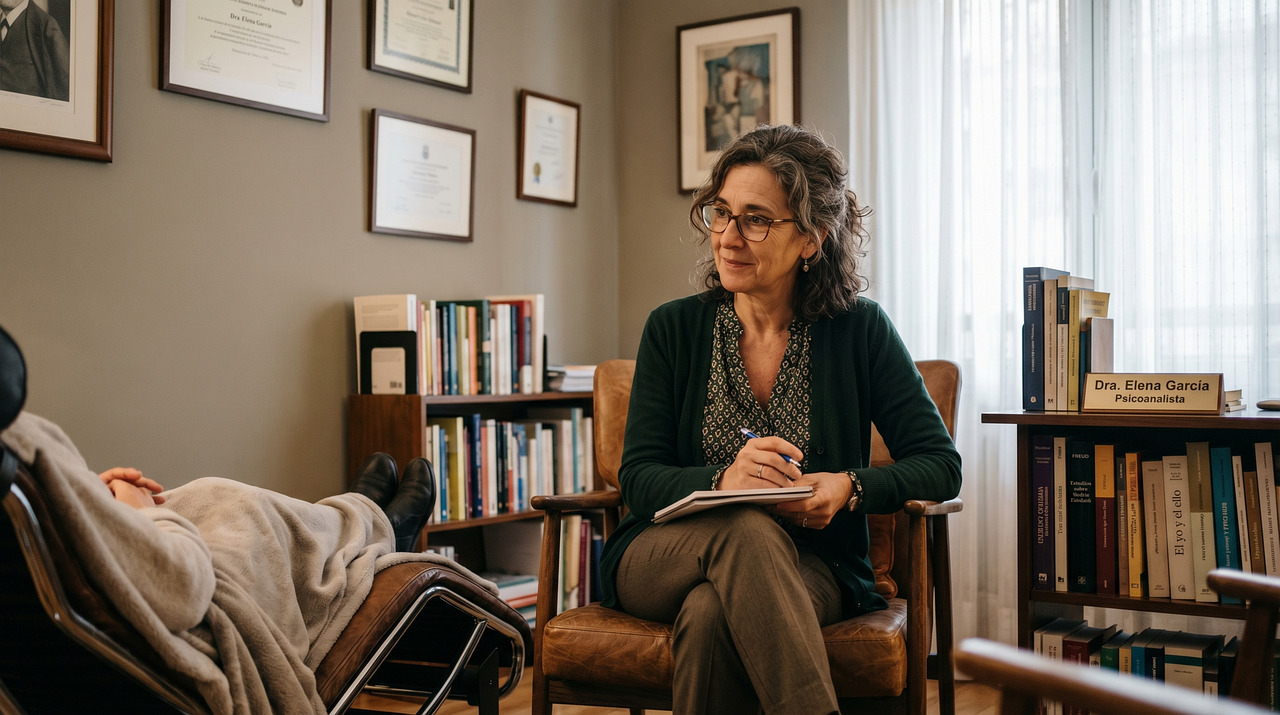 Nova lei garante direito a saude mental para criancas e adolescentes inline 1 170495 1780824872 Mulher em cadeira de escritório, com caderno e caneta, em ambiente com livros e diplomas na parede. — foto: norman_gil