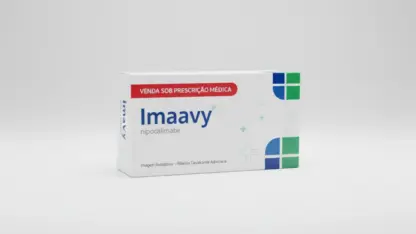 Caixa do medicamento imaavy (nipocalimabe) em embalagem farmacêutica brasileira conforme rdc 768/2022 da anvisa