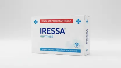 Caixa do medicamento iressa (gefitinibe) em embalagem farmacêutica brasileira conforme rdc 768/2022 da anvisa