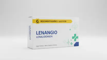 Caixa do medicamento lenangio (lenalidomida) em embalagem farmacêutica brasileira conforme rdc 768/2022 da anvisa
