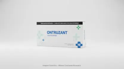 Caixa do medicamento ontruzant (trastuzumabe) em embalagem farmacêutica brasileira conforme rdc 768/2022 da anvisa