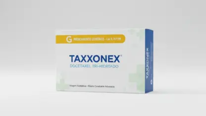 Caixa do medicamento taxxonex (docetaxel tri-hidratado) em embalagem farmacêutica brasileira conforme rdc 768/2022 da anvisa