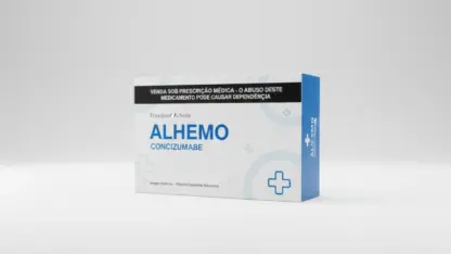 Caixa do medicamento alhemo (concizumabe) em embalagem farmacêutica brasileira conforme rdc 768/2022 da anvisa