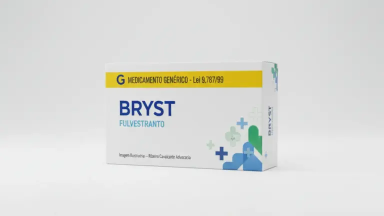 Caixa do medicamento bryst (fulvestranto) em embalagem farmacêutica brasileira conforme rdc 768/2022 da anvisa