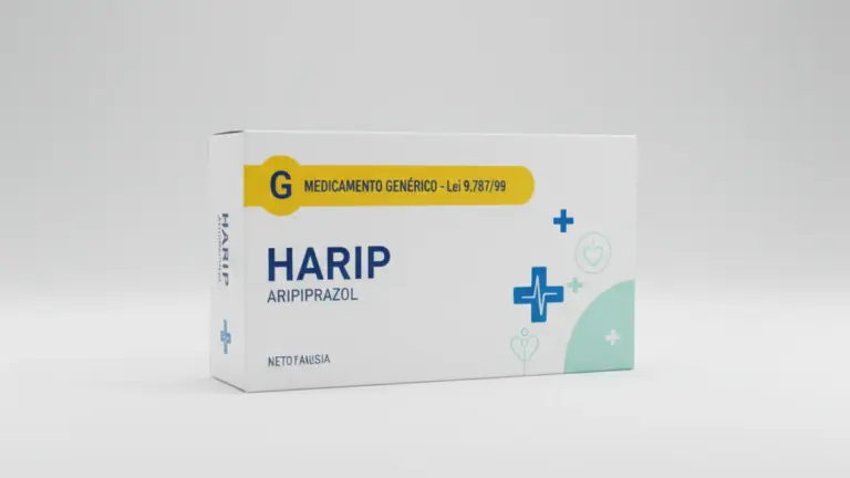 Caixa do medicamento harip (aripiprazol) em embalagem farmacêutica brasileira conforme rdc 768/2022 da anvisa