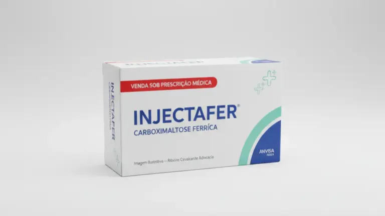 Caixa do medicamento injectafer (carboximaltose ferrica) em embalagem farmacêutica brasileira conforme rdc 768/2022 da anvisa