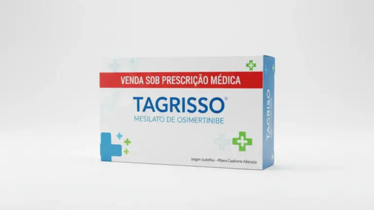 Caixa do medicamento tagrisso (mesilato de osimertinibe) em embalagem farmacêutica brasileira conforme rdc 768/2022 da anvisa