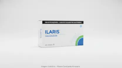 Caixa do medicamento ilaris (canaquinumabe) em embalagem farmacêutica brasileira conforme rdc 768/2022 da anvisa