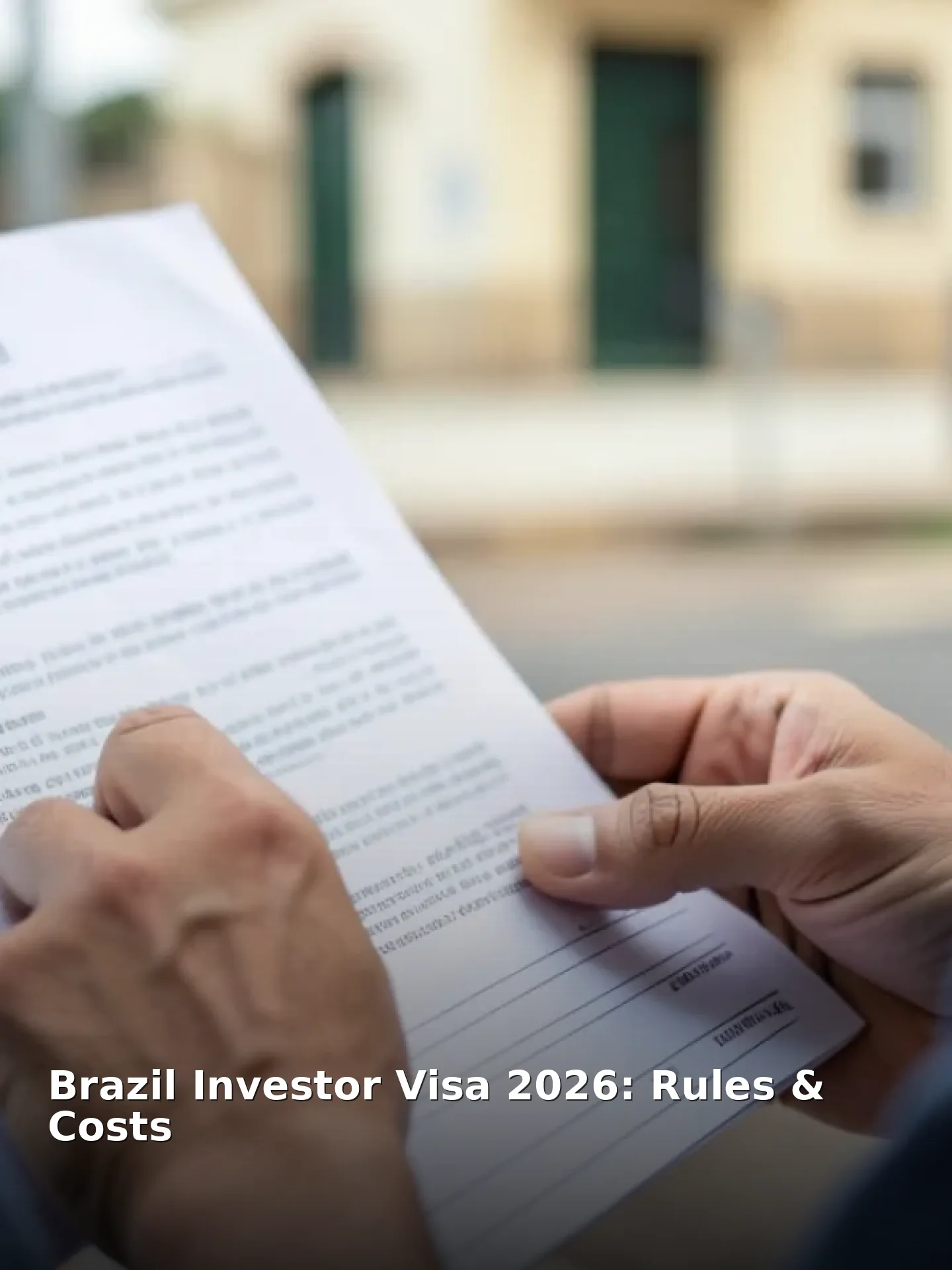 Brazil Investor Visa 2026: Rules & Costs
