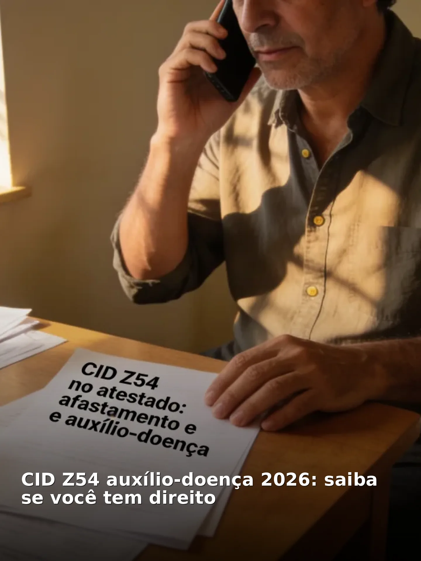 CID Z54 auxílio-doença 2026: saiba se você tem direito