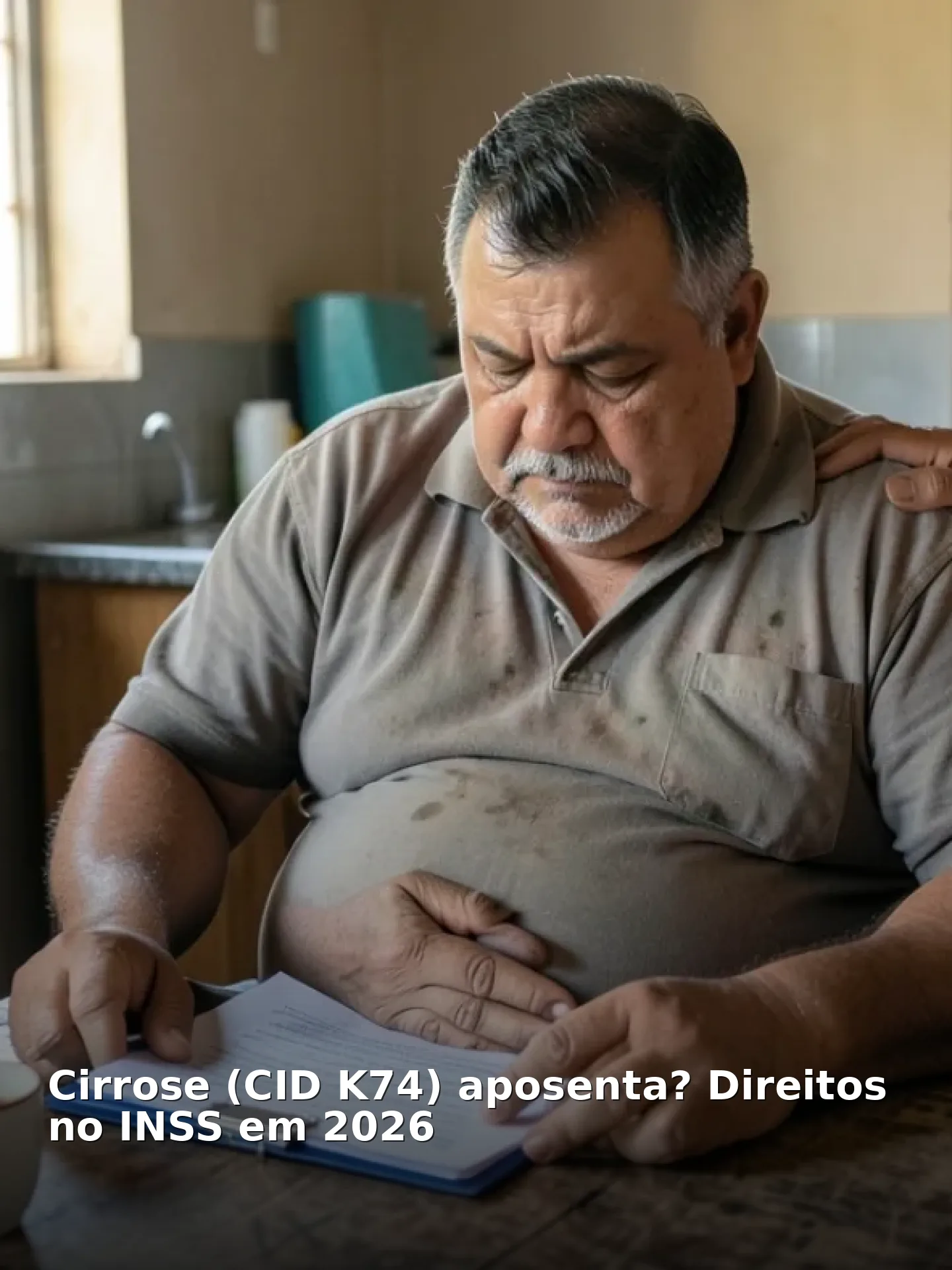 Cirrose (CID K74) aposenta? Direitos no INSS em 2026