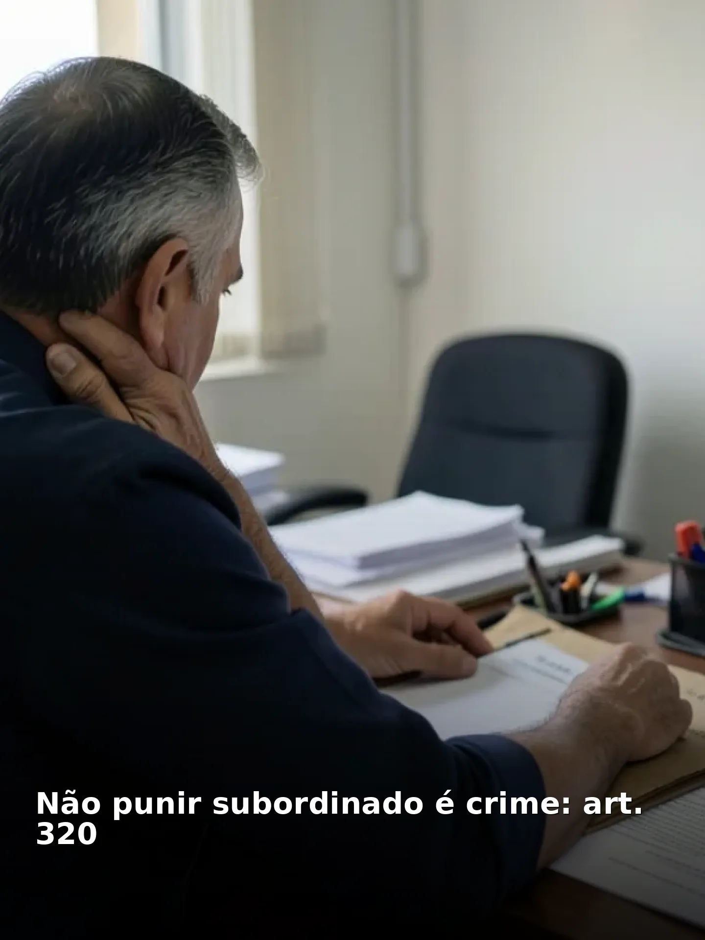Não punir subordinado é crime: art. 320