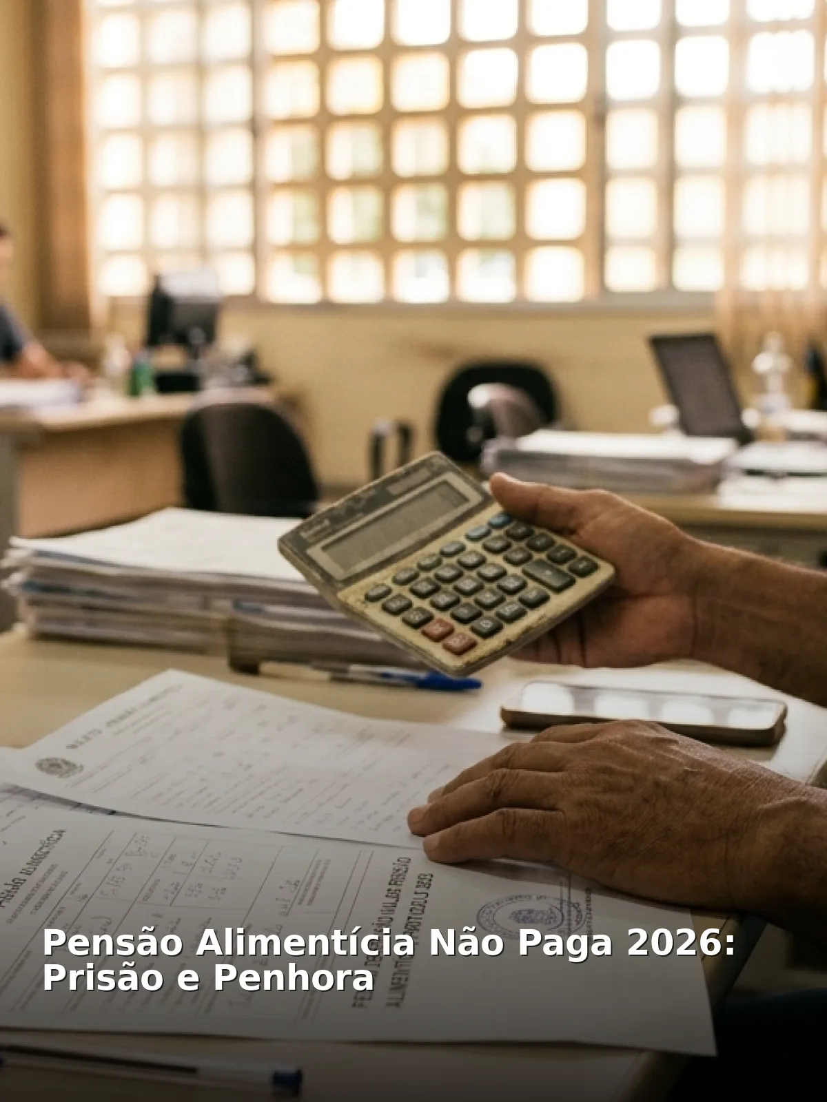 Pensão alimentícia não paga 2026: prisão e penhora