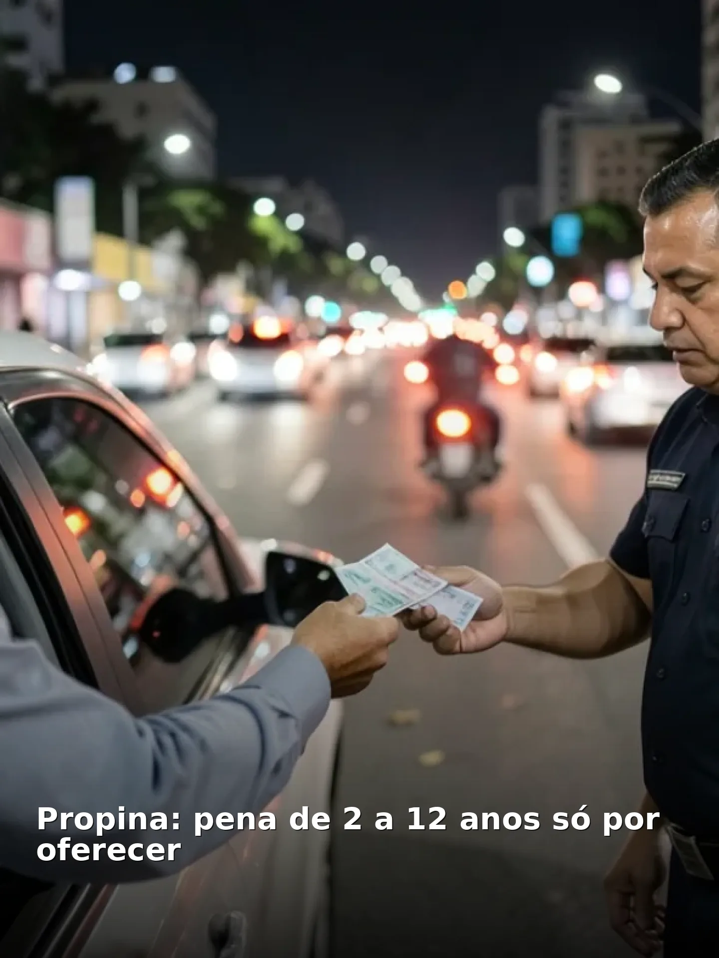 Propina: pena de 2 a 12 anos só por oferecer