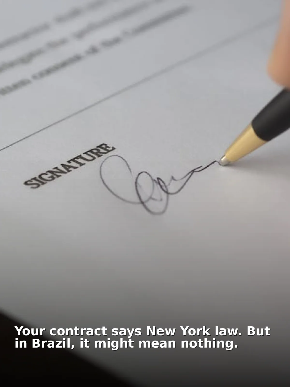 Your contract says new york law. But in brazil, it might mean nothing.